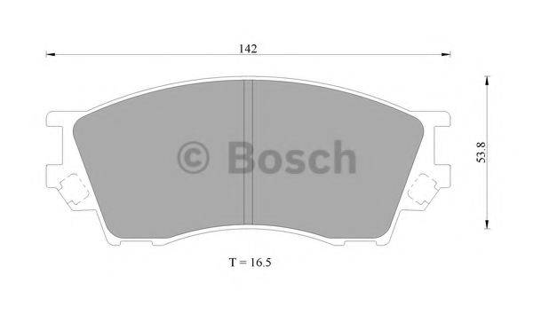 BOSCH 0986AB9198 Комплект гальмівних колодок, дискове гальмо