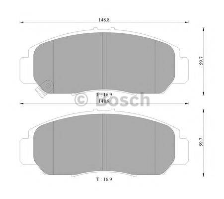 BOSCH 0986AB9230 Комплект гальмівних колодок, дискове гальмо