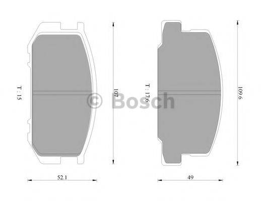 BOSCH 0986AB9312 Комплект гальмівних колодок, дискове гальмо