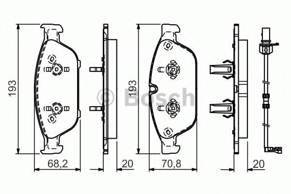 BOSCH 0986TB3178 Комплект гальмівних колодок, дискове гальмо