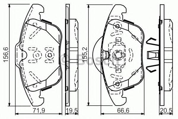 BOSCH 0986TB3192 Комплект гальмівних колодок, дискове гальмо