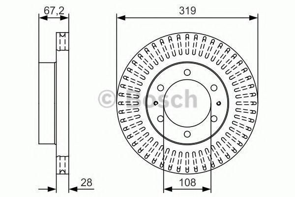 BOSCH 0986479T36 гальмівний диск