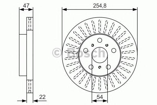 BOSCH 0986479T65 гальмівний диск