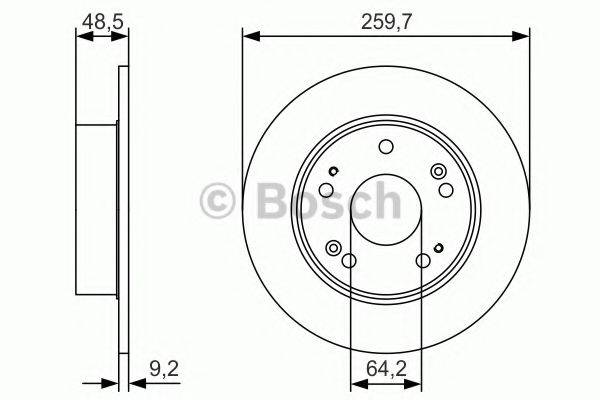 BOSCH 0986479T81 гальмівний диск