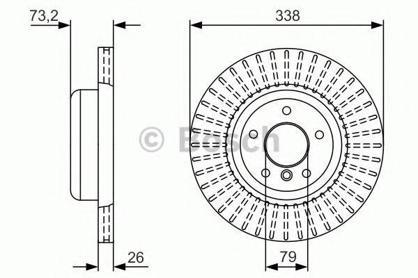 BOSCH 0986479U64 гальмівний диск