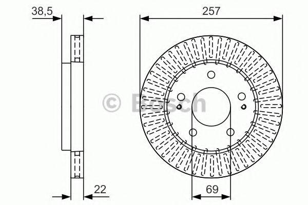 BOSCH 0986479U71 гальмівний диск