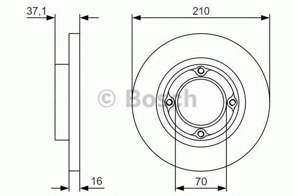 BOSCH 0986479U96 гальмівний диск