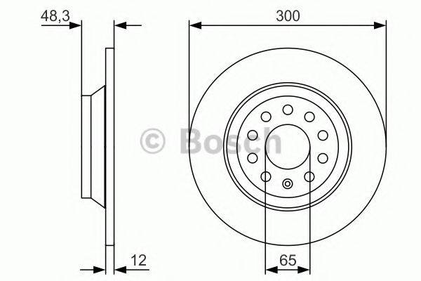 BOSCH 0986479V01 гальмівний диск