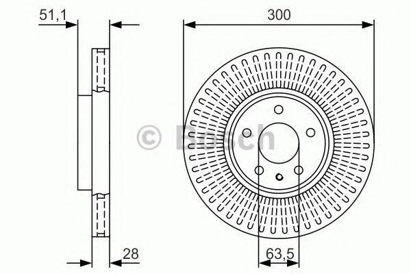 BOSCH 0986479V33 гальмівний диск