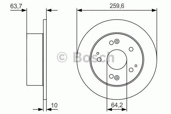 BOSCH 0986479V39 гальмівний диск