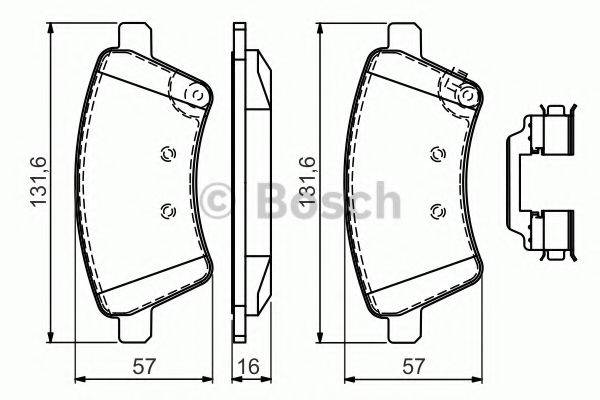 BOSCH 0986494584 Комплект гальмівних колодок, дискове гальмо