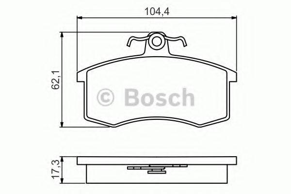 BOSCH 0986495214 Комплект гальмівних колодок, дискове гальмо