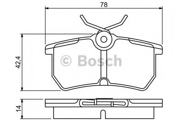 BOSCH 0986495227 Комплект гальмівних колодок, дискове гальмо