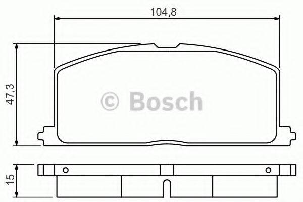 BOSCH 0986495234 Комплект гальмівних колодок, дискове гальмо