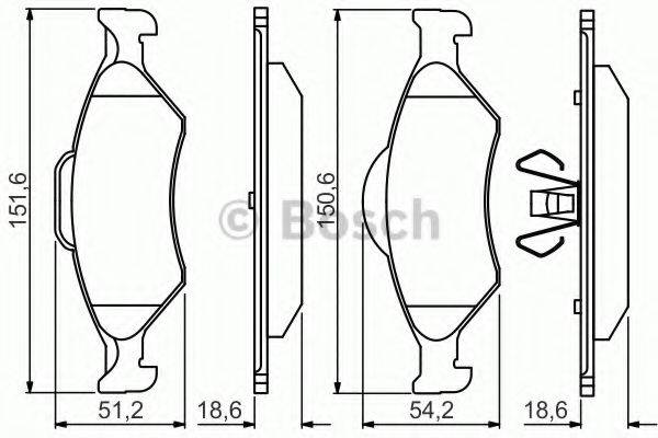 BOSCH 0986495247 Комплект гальмівних колодок, дискове гальмо