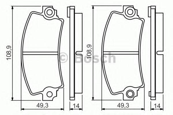 BOSCH 0986495270 Комплект гальмівних колодок, дискове гальмо