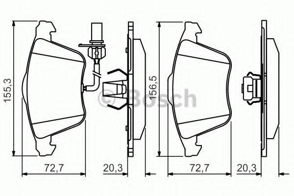 BOSCH 0986495272 Комплект гальмівних колодок, дискове гальмо