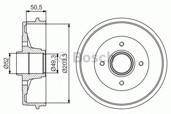 BOSCH 0986477211 Гальмівний барабан