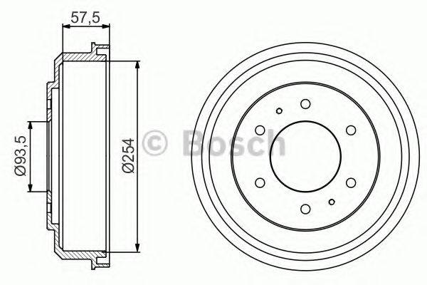 BOSCH 0986477220 Гальмівний барабан