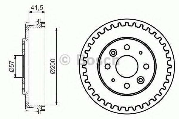 BOSCH 0986477247 Гальмівний барабан