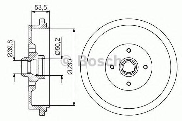 BOSCH 0986477257 Гальмівний барабан