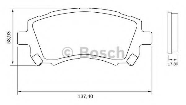 BOSCH 0986BB0581 Комплект гальмівних колодок, дискове гальмо