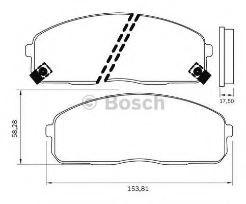 BOSCH 0986BB0869 Комплект гальмівних колодок, дискове гальмо