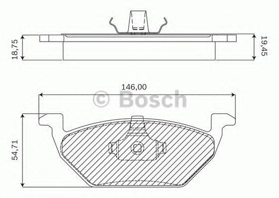 BOSCH F03B050024 Комплект гальмівних колодок, дискове гальмо