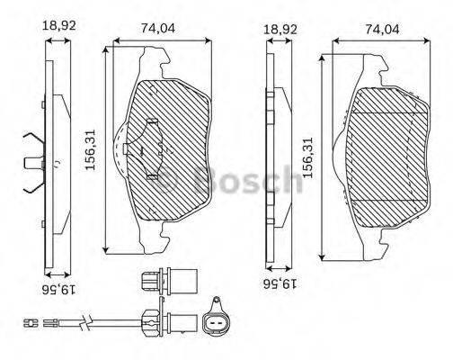 BOSCH F03B050049 Комплект гальмівних колодок, дискове гальмо