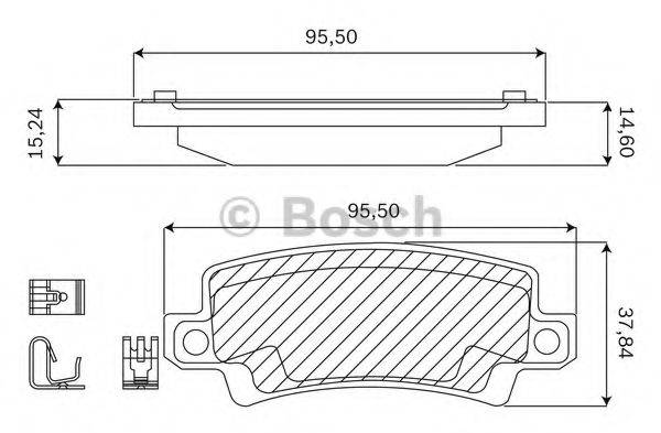 BOSCH F03B050230 Комплект гальмівних колодок, дискове гальмо