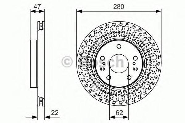 BOSCH 0986479C40 гальмівний диск