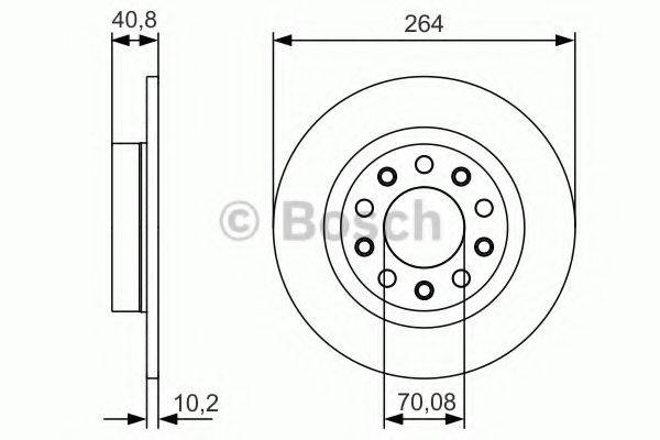 BOSCH 0986479C41 гальмівний диск