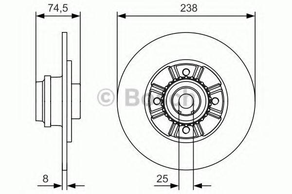 BOSCH 0986479760 гальмівний диск