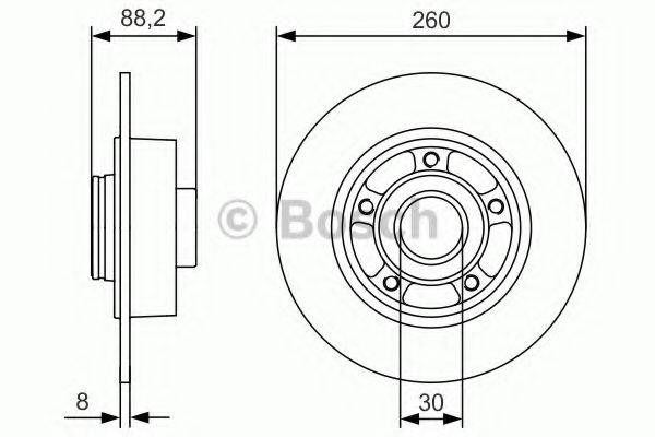 BOSCH 0986479C88 гальмівний диск