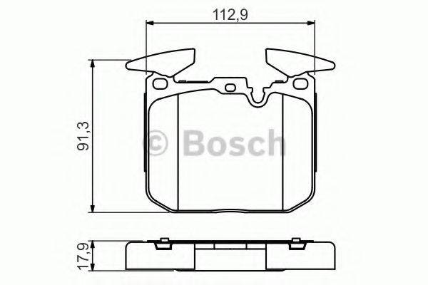 BOSCH 0986494701 Комплект гальмівних колодок, дискове гальмо