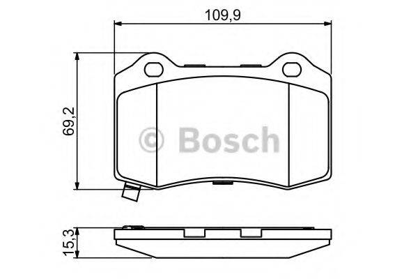 BOSCH 0986494708 Комплект гальмівних колодок, дискове гальмо