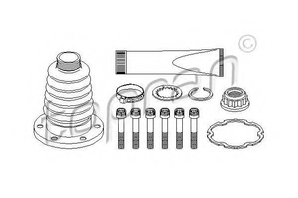 TOPRAN 108215 Комплект пильника, приводний вал