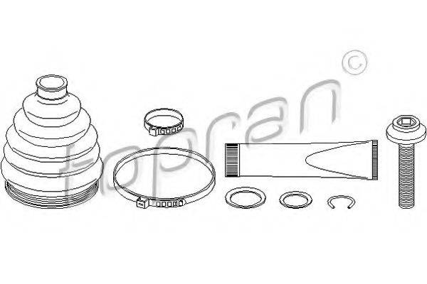 TOPRAN 111639 Комплект пильника, приводний вал
