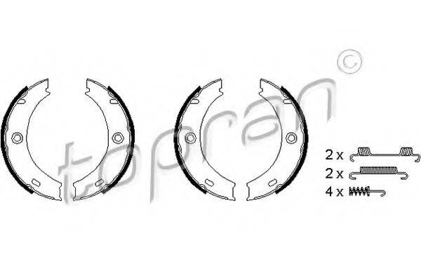 TOPRAN 110456 Комплект гальмівних колодок, стоянкова гальмівна система