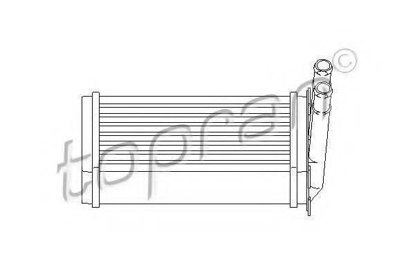 TOPRAN 107407 Теплообмінник, опалення салону