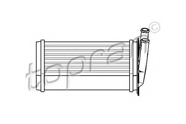 TOPRAN 110180 Теплообмінник, опалення салону