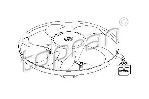 TOPRAN 107704 Вентилятор, охолодження двигуна