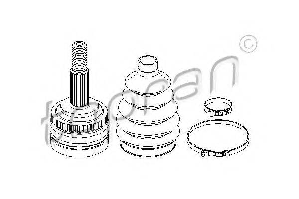 TOPRAN 206484 Шарнірний комплект, приводний вал