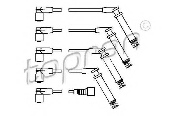 TOPRAN 202526 Комплект дротів запалювання