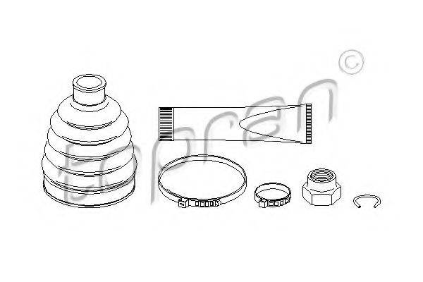 TOPRAN 301245 Комплект пильника, приводний вал
