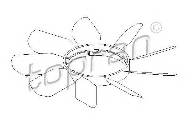 TOPRAN 400999 Крильчатка вентилятора, охолодження двигуна