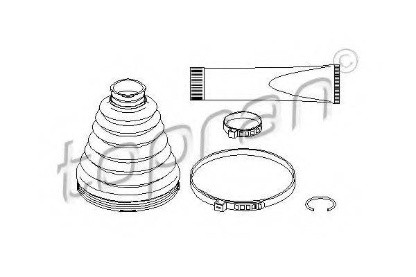TOPRAN 401748 Комплект пильника, приводний вал