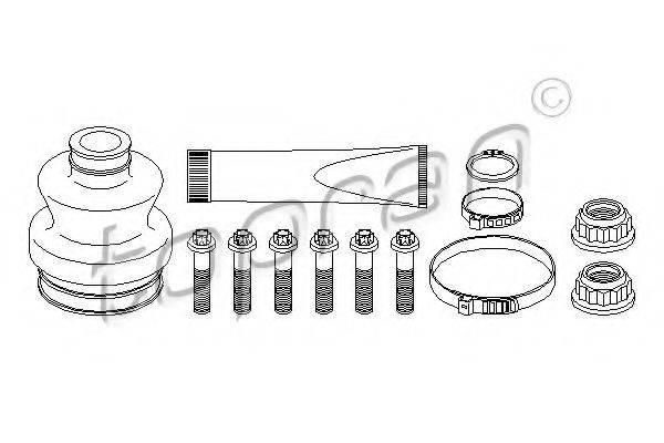 TOPRAN 400720 Комплект пильника, приводний вал