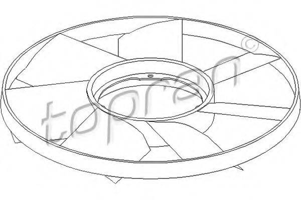 TOPRAN 500905 Крильчатка вентилятора, охолодження двигуна