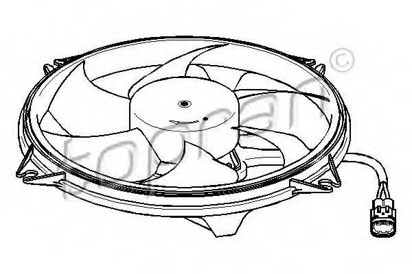 TOPRAN 721542 Вентилятор, охолодження двигуна